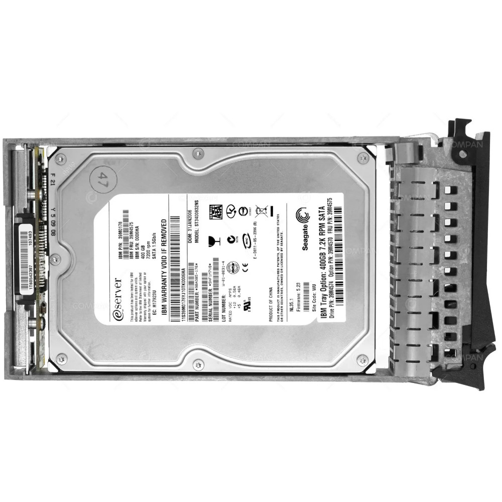39M4575 IBM HDD 400GB 7.2K SATA 1.5G 3.5" LFF FOR IBM SYSTEM STORAGE DS4000